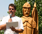 Hasič Šobr a socha